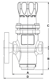 Размеры клапана PRV25